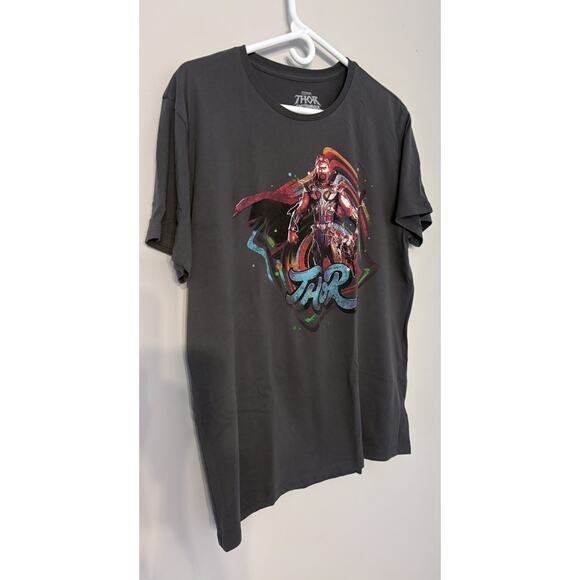 Marvel Thor Love And Thunder Short Sleeve Crew Neck Tee T Shirt Size XXL Gray - Picture 2 of 6